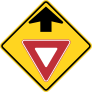 Yield Sign Ahead Sticker