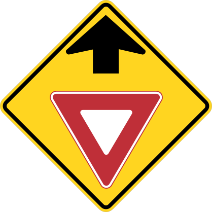 Yield Sign Ahead Sticker
