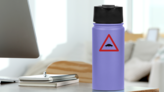 Yield to Spaceships Sign Stickers on a Water Bottle (New) example