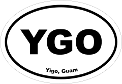 Yigo, Guam Oval Stickers