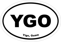 Yigo, Guam Oval Stickers