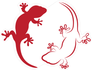 Yin And Yang Gecko Opposites Sticker
