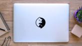 Yin Yang Cats Sticker on a Laptop (New) example