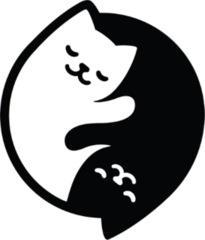 Yin Yang Cats Sticker