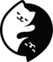 Yin Yang Cats Sticker