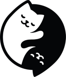Yin Yang Cats Sticker
