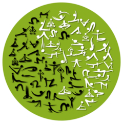 Yin Yang Made From Yoga Asana Sticker