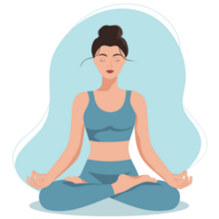 Yoga Girl In Blue Sticker