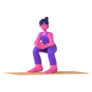 Yoga Girl Pose Wellness Sticker