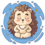 Yoga Hedgehog Sticker