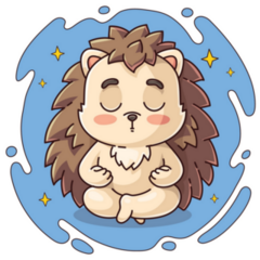 Yoga Hedgehog Sticker