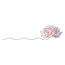 Yoga Lotus Flower Line Drawing Sticker