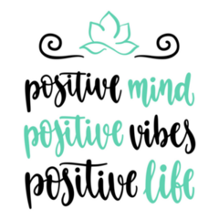 Yoga Phrase Positive Minds Sticker
