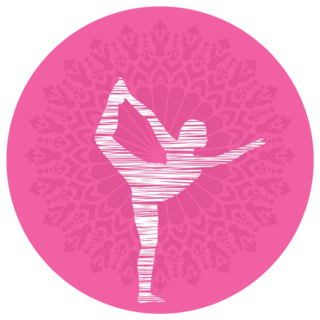Yoga Pose On Pink Sticker
