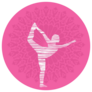 Yoga Pose On Pink Sticker