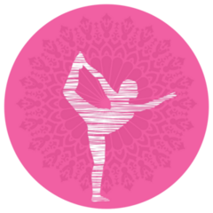 Yoga Pose On Pink Sticker