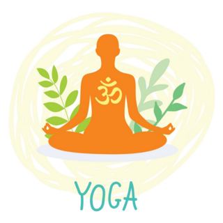 Yoga Relaxing In Lotus Pose Sticker