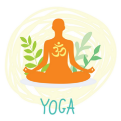 Yoga Relaxing In Lotus Pose Sticker
