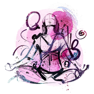 Yoga Sketch Graffiti Sticker 