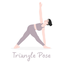 Yoga Triangle Pose Sticker