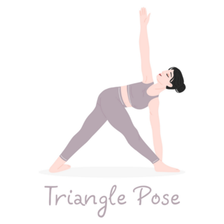 Yoga Triangle Pose Sticker