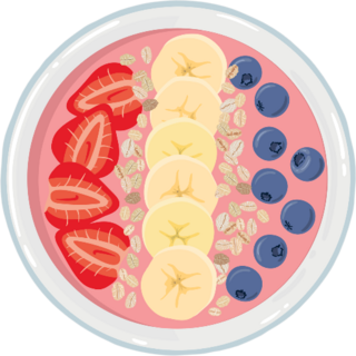 Yogurt Fruit Smoothie Bowl Sticker