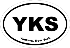Yonkers, New York Oval Stickers