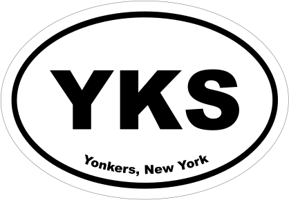 Yonkers, New York Oval Stickers