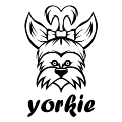 Yorkie Dog Line Art Sticker