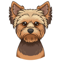 Yorkie Face Illustration Sticker