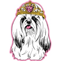 Yorkie Princess Pink Sticker