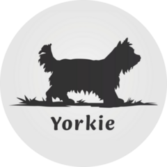 Yorkie Silhouette Sticker