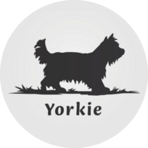 Yorkie Silhouette Sticker