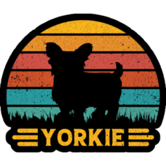 Yorkie Vintage Sticker