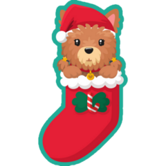 Yorkshire In Stocking Sticker