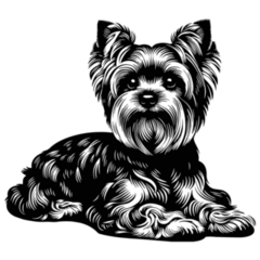 Yorkshire Terrier B & W Sticker