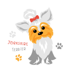 Yorkshire Terrier Circle Sticker