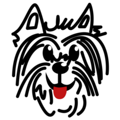 Yorkshire Terrier Drawing Sticker