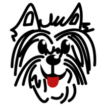 Yorkshire Terrier Drawing Sticker