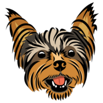 Yorkshire Terrier Head Sticker