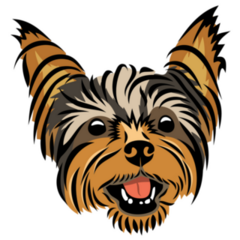 Yorkshire Terrier Head Sticker