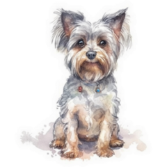 Yorkshire Watercolor Sticker