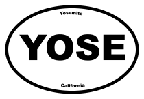 Yosemite National Park Oval Sticker
