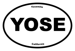 Yosemite National Park Oval Sticker