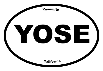 Yosemite National Park Oval Sticker
