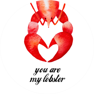 You Are My Lobster Illustration Sticker