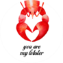 You Are My Lobster Illustration Sticker