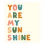 You are My Sunshine Colorful Letters Sticker