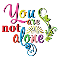 You are Not Alone Colorful Illustration Sticker