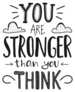 You Are Stronger Than You Think Inspiring Fitness Art Sticker